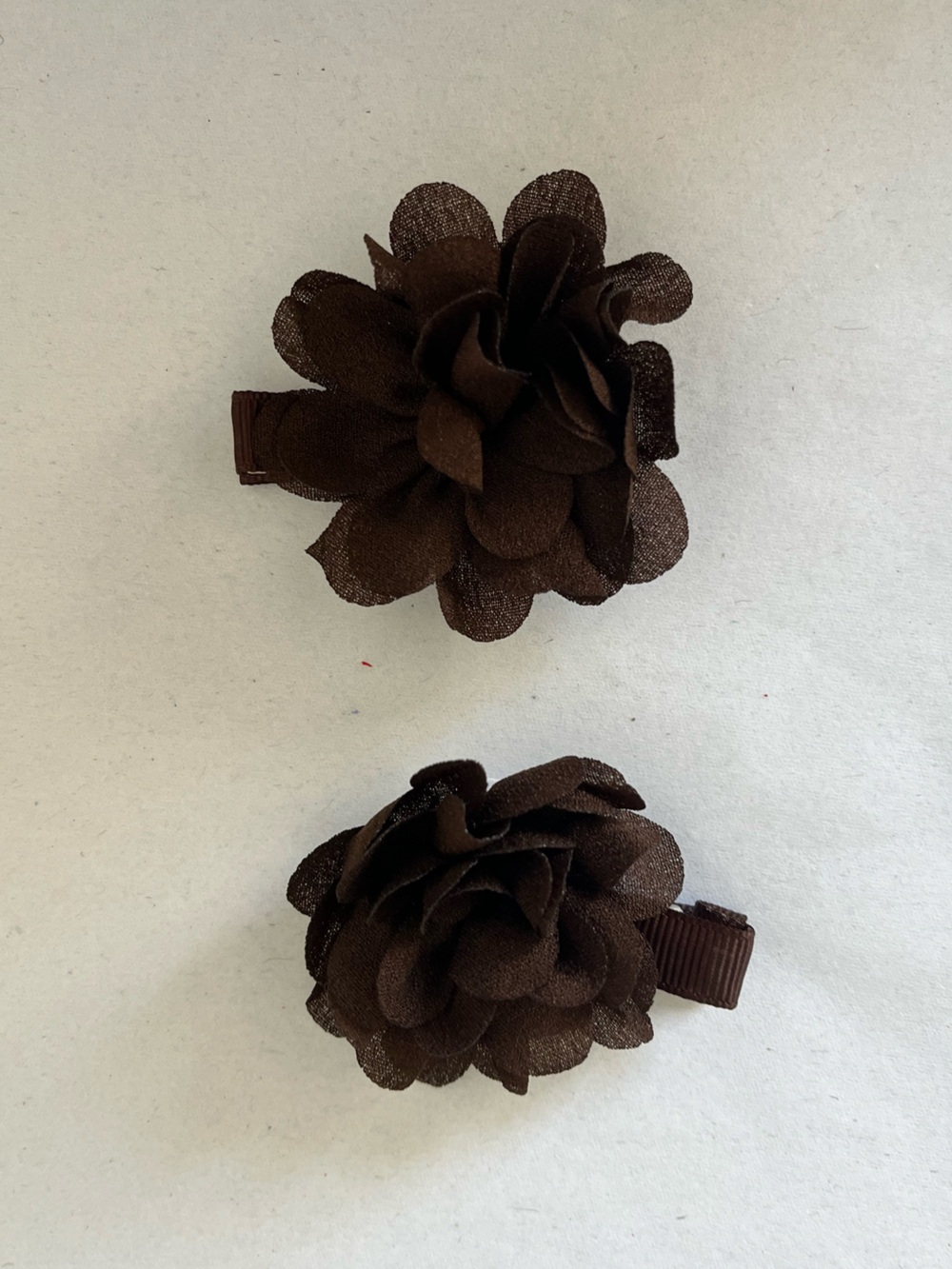 Brown Floral Hair Clips - Women Accessories Hair Accessories